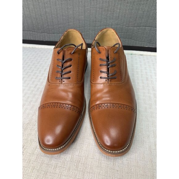 Kenneth Cole Bradley Mens Size 8.5 Merge Brown Oxford Captoe Dress Shoe main image 6